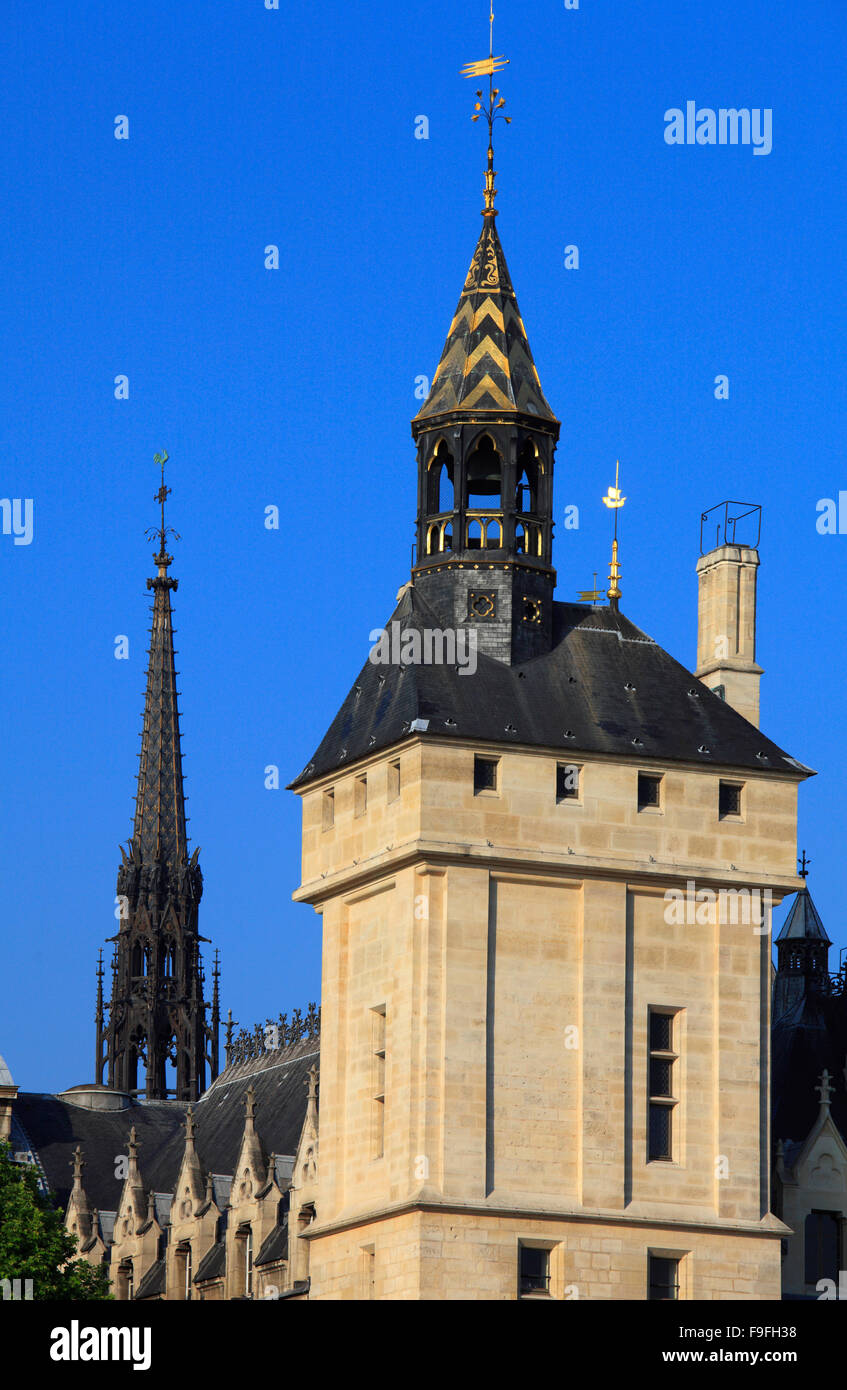 Frankreich Paris Ile De La Cité Conciergerie Tour de l ' Horloge Stockfoto