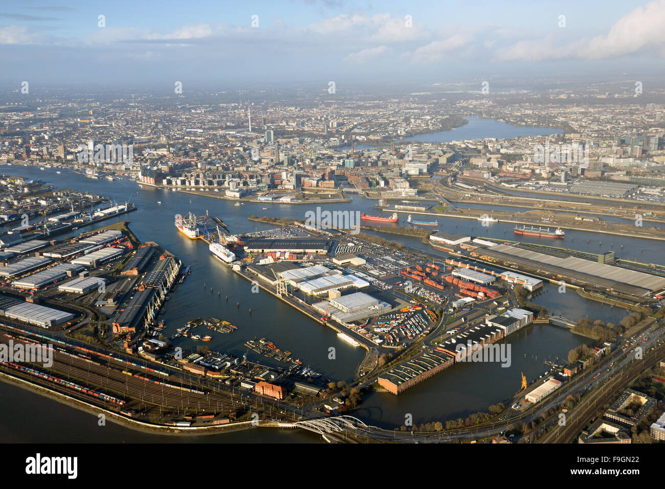 Kleiner Grasbrook, Hafen Hamburg, Hamburg, Deutschland Stockfoto