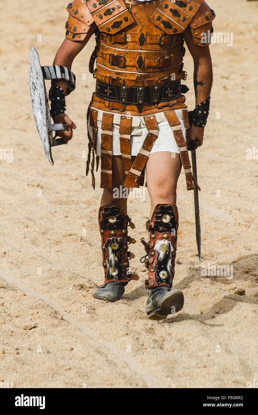 GladiatorKämpfe in der Arena des römischen circus Stockfotografie Alamy