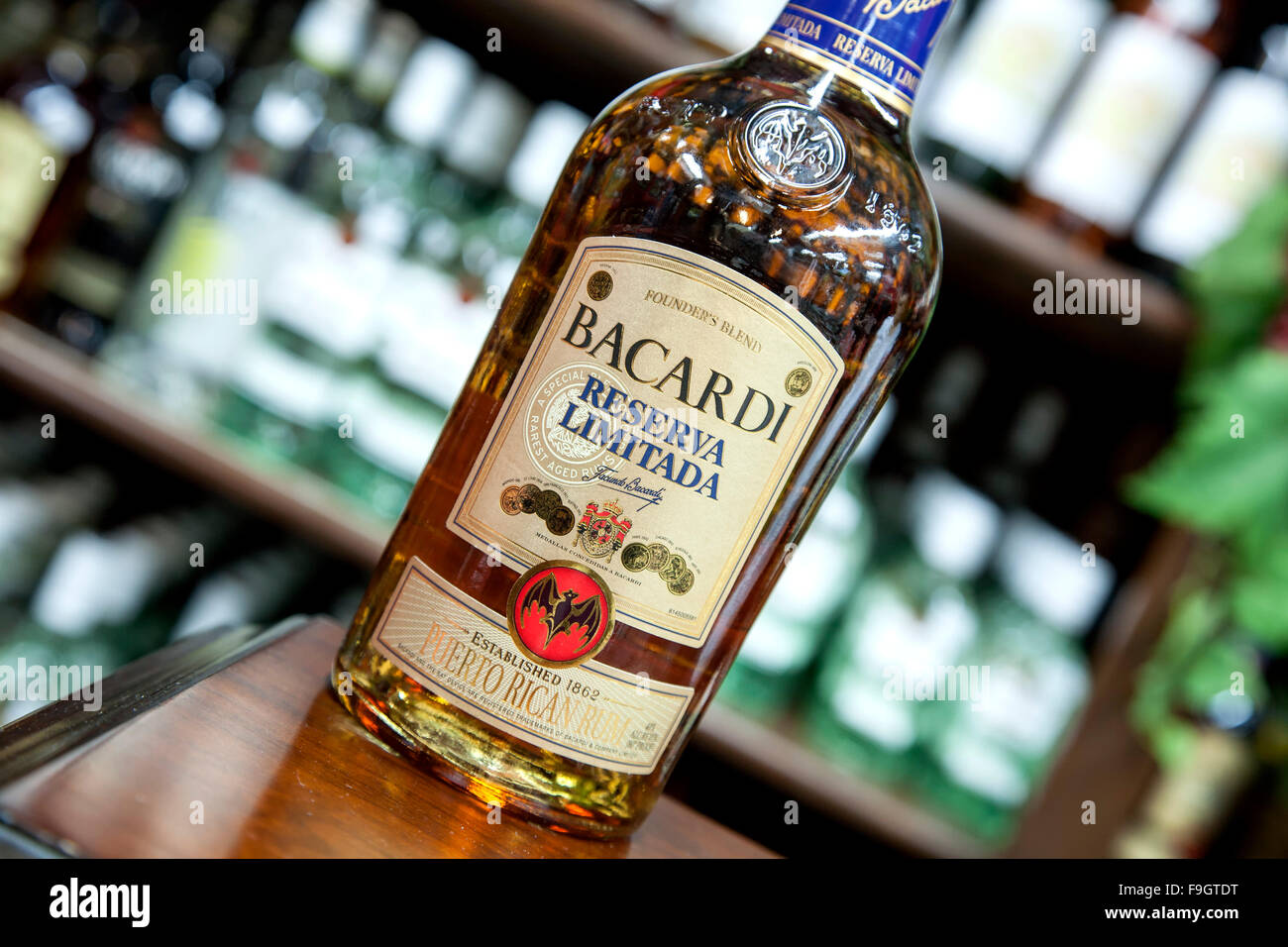 Bacardi Rum, die Cigar House, Old San Juan, Puerto Rico Stockfotografie