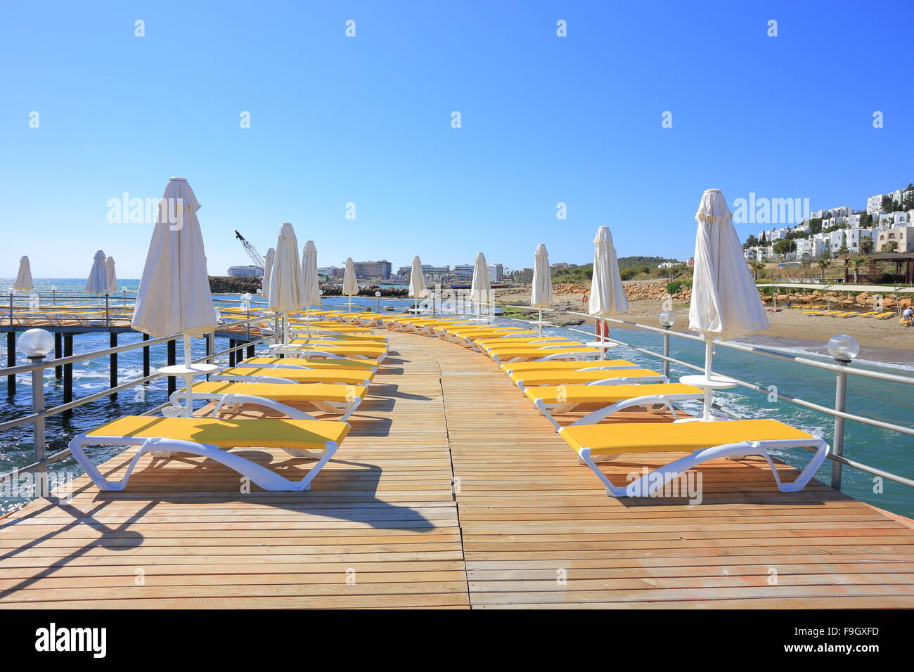 Resort und das Meer Stockfoto