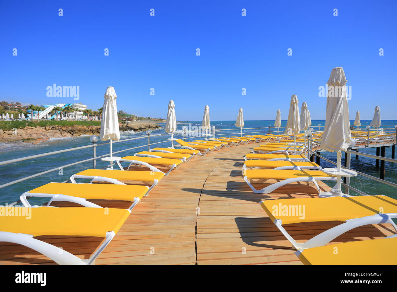 Resort und das Meer Stockfoto