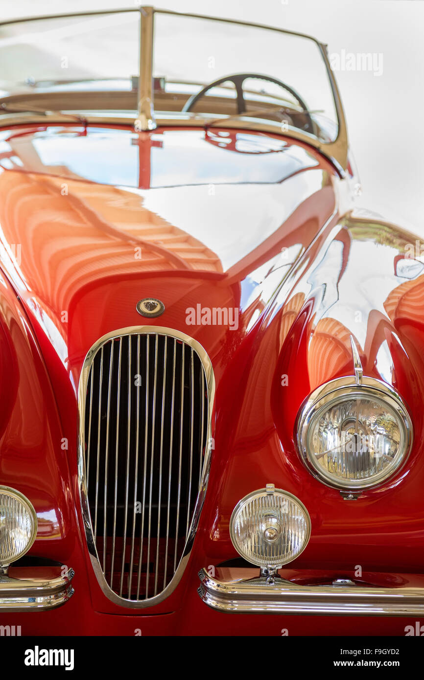 1949 roten Jaguar Stockfoto