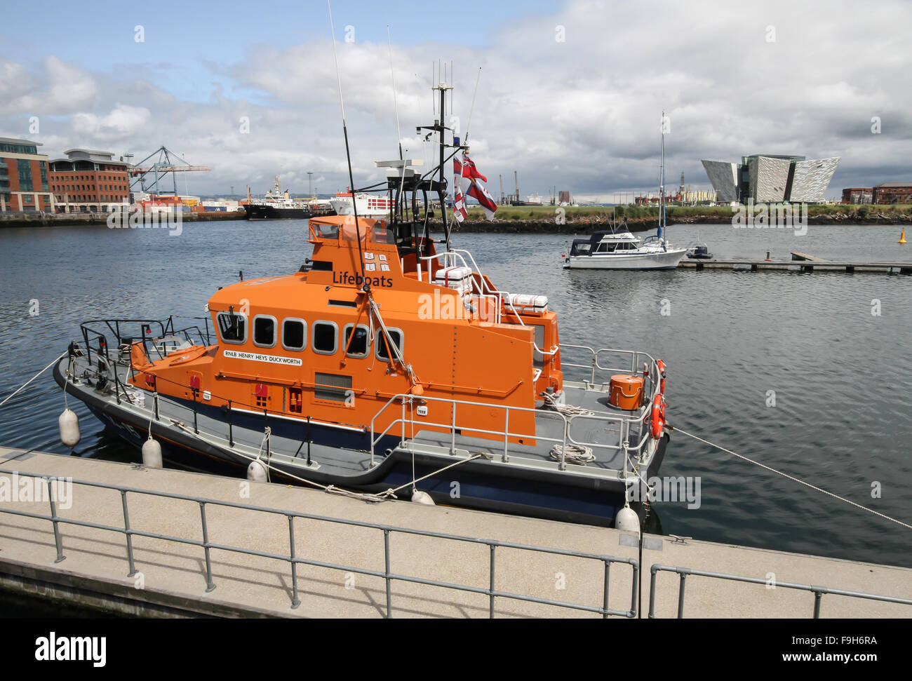 Belfast Hafen Marina Stockfoto