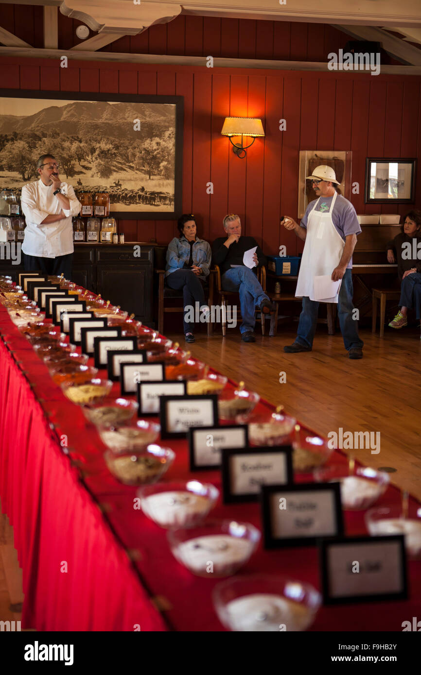 Gewürz Seminar, BBQ Bootcamp Alisal Guest Ranch, Solvang, Kalifornien Stockfoto
