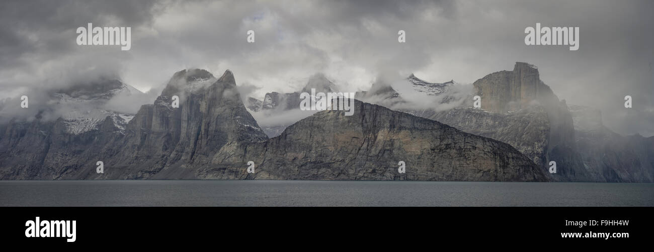 SAMFORD FJORD NORDOST FJORDE BAFFIN ISLAND KANADA Stockfoto