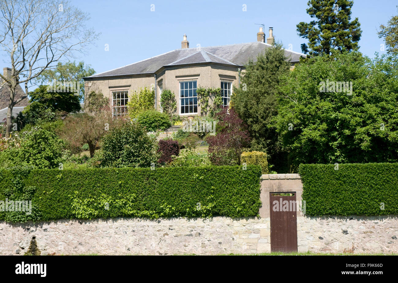 Walton Hall, Fishing Lodge von James Ballantyne, Sir Walter Scott's Verleger an Kelso, Scottish Borders Stockfoto