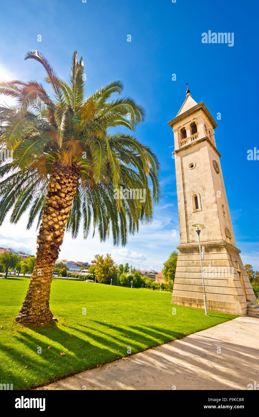 Stadt von Solin Stein Kirchturm, Dalmatien, Kroatien Stockfoto