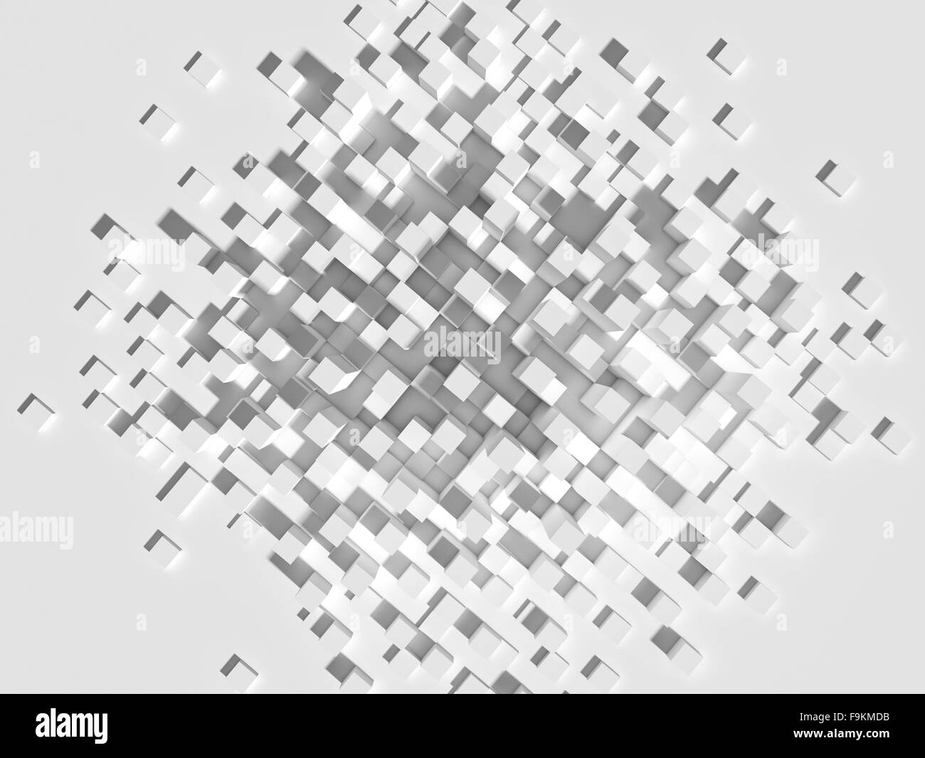 3D-Bild eines geometrischen Hintergrund Würfel Stockfoto