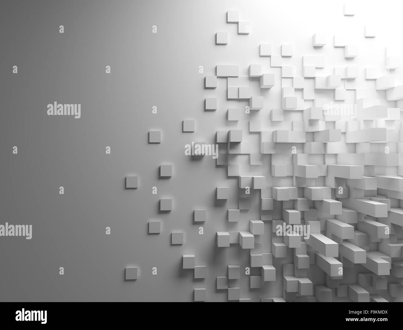 3D-Bild eines geometrischen Hintergrund Würfel Stockfoto