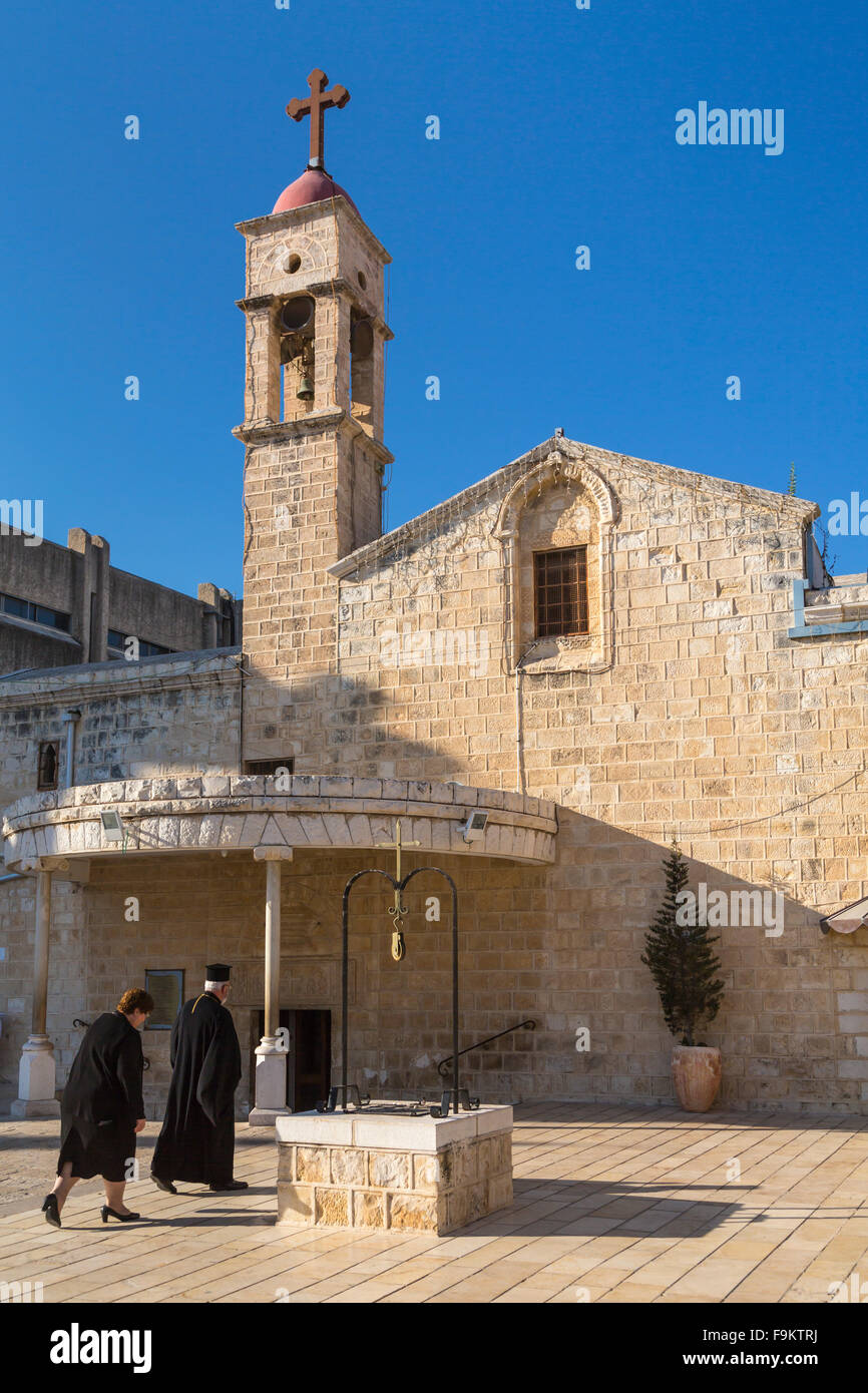 Die griechisch-orthodoxe Kirche der Verkündigung in Nazareth, Israel, Naher Osten. Stockfoto