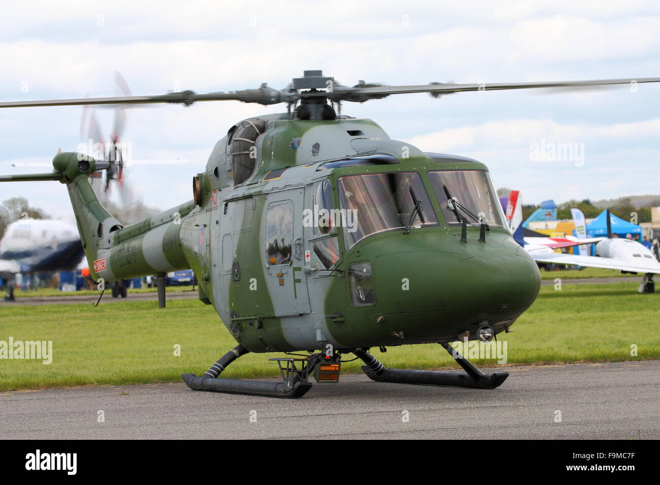 Westland Lynx AH7 betrieben von der Army Air Corps Airfield Abingdon, Oxfordshire, Vereinigtes Königreich während der Luft & Country-Show Stockfoto
