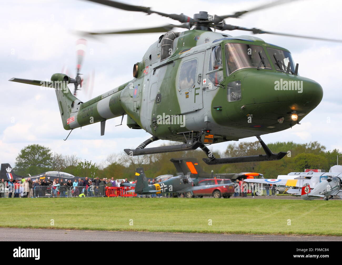 Westland Lynx AH7 betrieben von der Army Air Corps Airfield Abingdon, Oxfordshire, Vereinigtes Königreich während der Luft & Country-Show Stockfoto