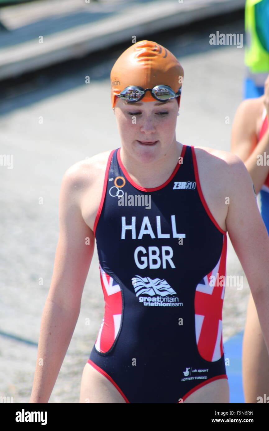 Lucy Hall Team GB Frauen Elite Triathlet Stockfoto