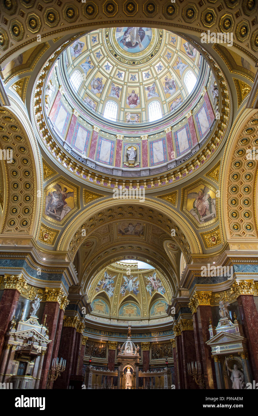 Interieur, St.-Stephans Basilika, Budapest, Ungarn Stockfoto