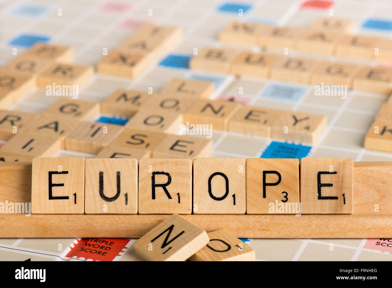 Scrabble - Europa Stockfoto