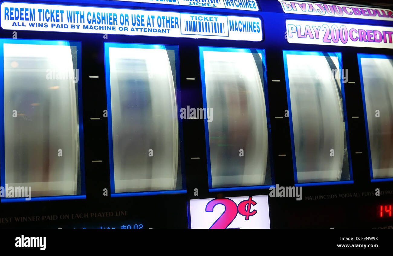 Bewegung der spinning-Slot-Maschine Stockfoto