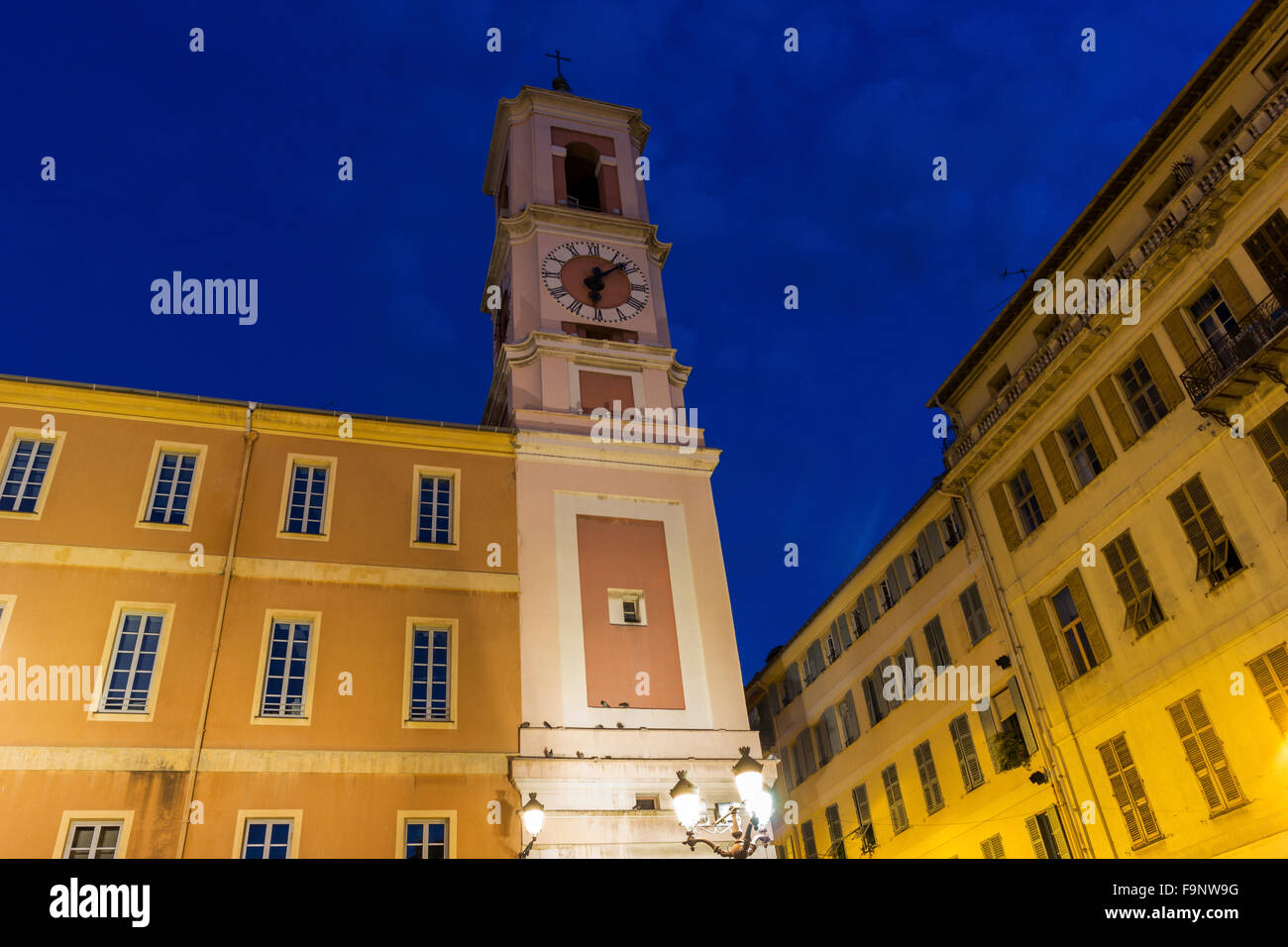 Tour de l ' Horloge in alte Stadt von Nizza, Frankreich Stockfoto