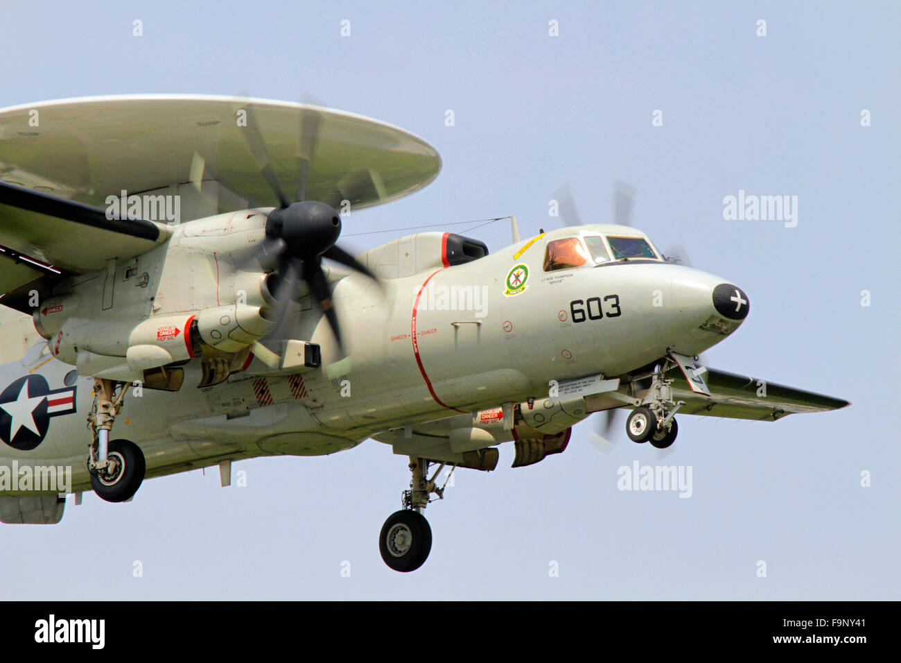 Northrop Grumman E-2 C Hawkeye der US Navy Stockfoto Northrop Grumman E-2 C Hawkeye der US Navy Stockfoto