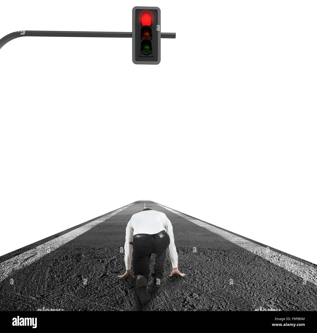 Bereit Geschäftsmann Stockfoto