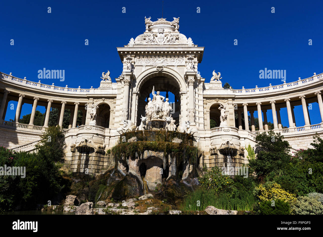 Palais Longchamp in Marseille in Frankreich an einem sonnigen Tag Stockfoto