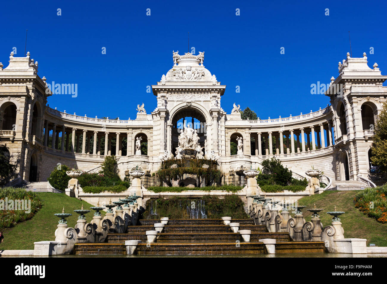 Palais Longchamp in Marseille in Frankreich an einem sonnigen Tag Stockfoto