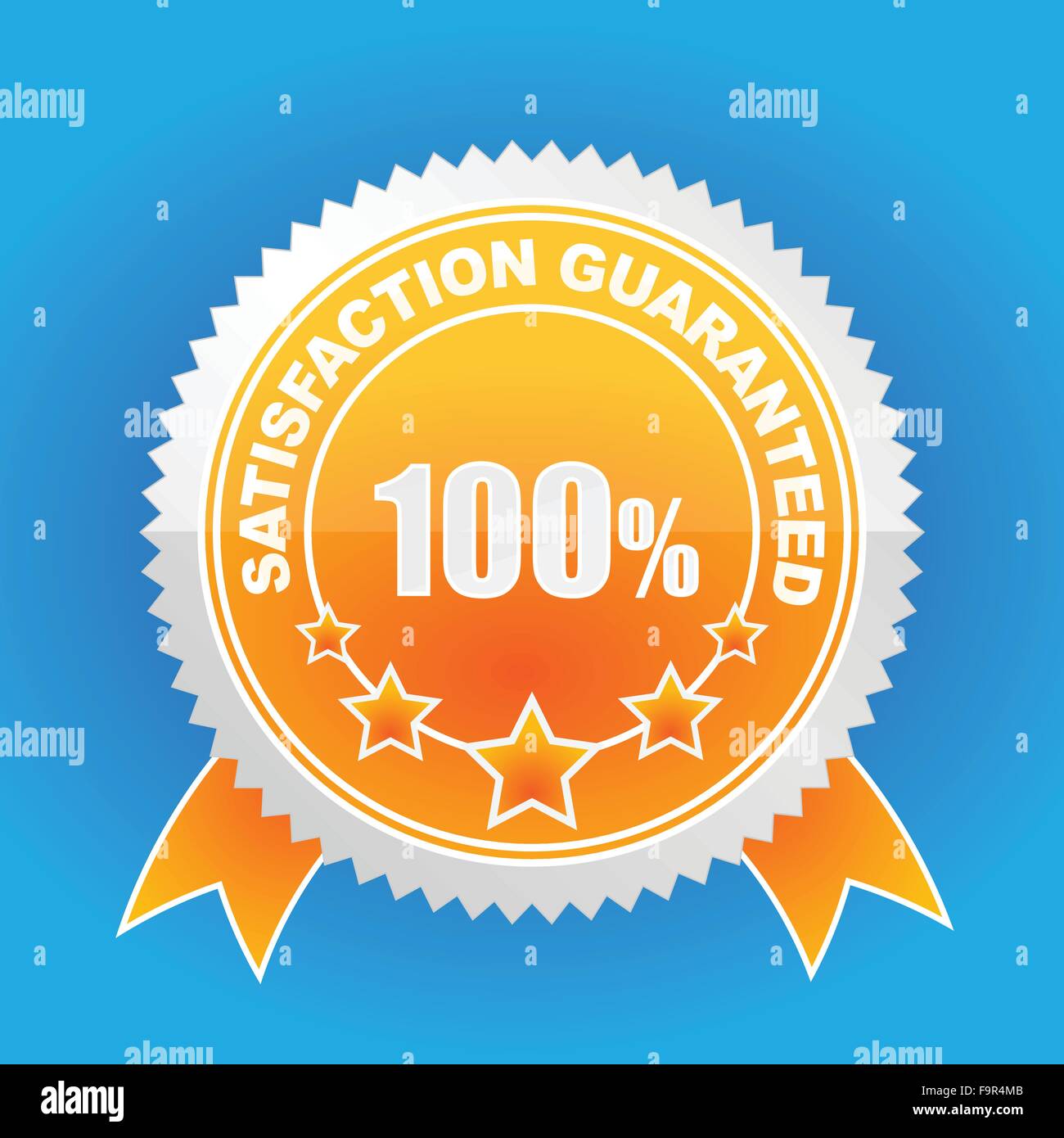 Vektor garantieren Brouche Zufriedenheit garantiert Stock Vektor