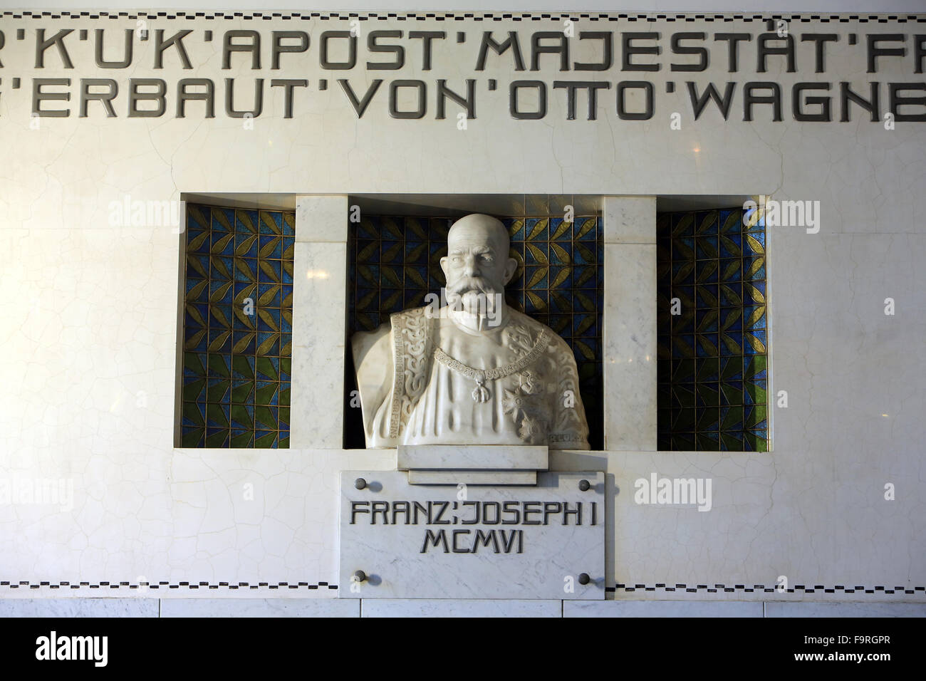 Franz Joseph I. Postal Savings Bank Bürogebäude von Otto Wagner. Stockfoto