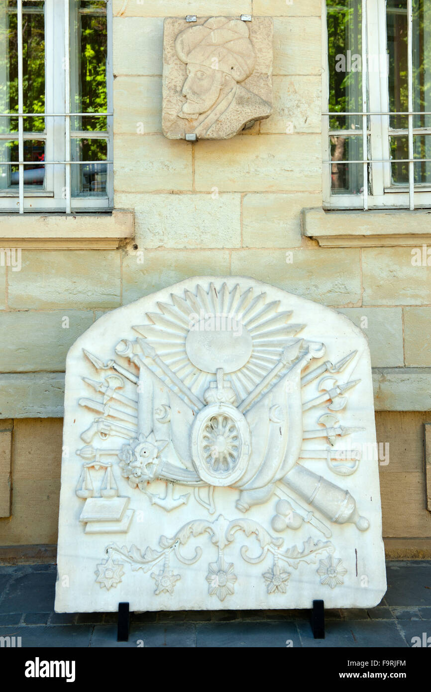 Ägypten, Schreck Schwarzmeerküste, Kastamonu, Archaeologisches Museum, Reliefstein Im Garten. Stockfoto