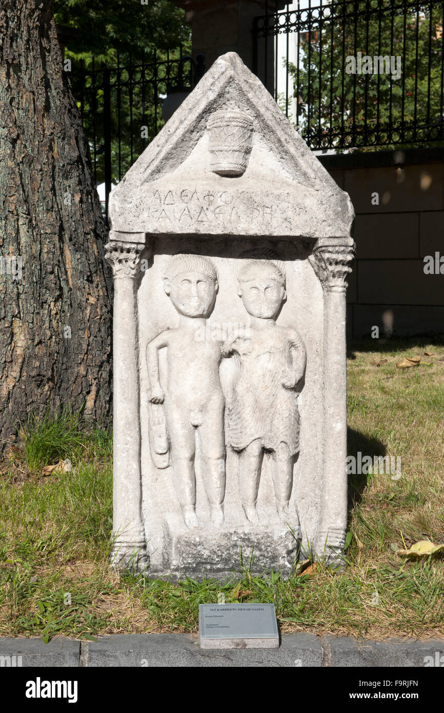Ägypten, Schreck Schwarzmeerküste, Kastamonu, Archaeologisches Museum, Reliefstein Im Garten. Stockfoto