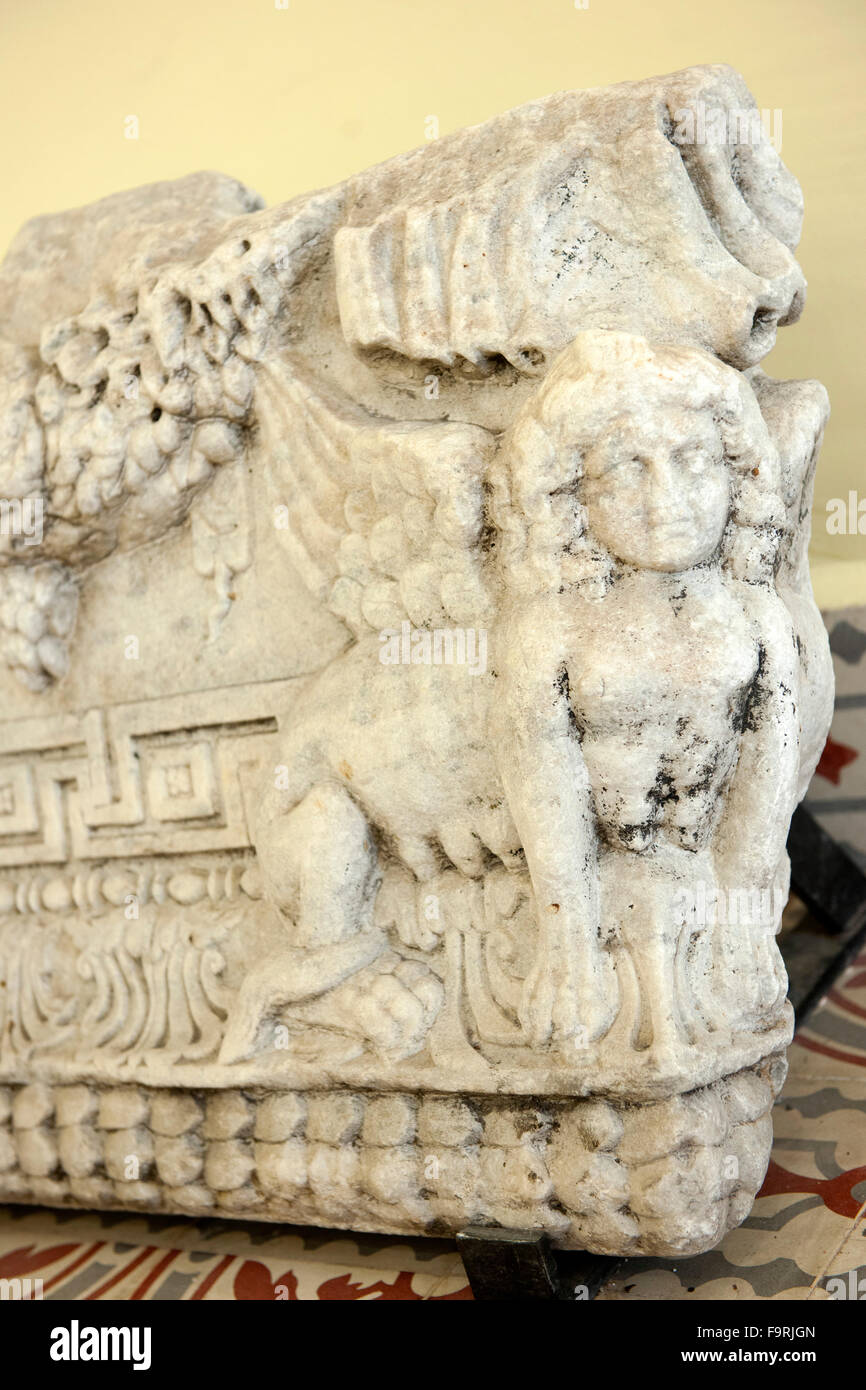 Ägypten, Schreck Schwarzmeerküste, Kastamonu, Archaeologisches Museum, Reliefstein. Stockfoto