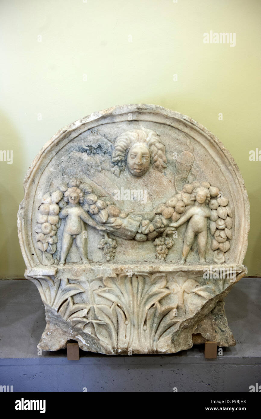 Ägypten, Schreck Schwarzmeerküste, Kastamonu, Archaeologisches Museum, Reliefstein. Stockfoto