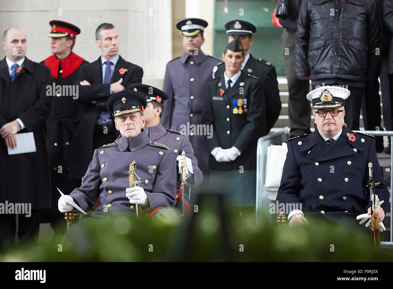 Prinz Philip, Duke of Edinburgh, präsidiert den Tag des Waffenstillstands Tribut an Menin Gate, Ypern Stockfoto