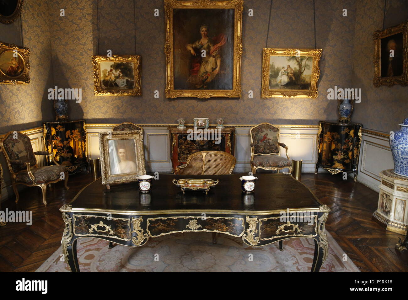 Jacquemart-André-Museum. Büro. 18. Jahrhundert. Stockfoto