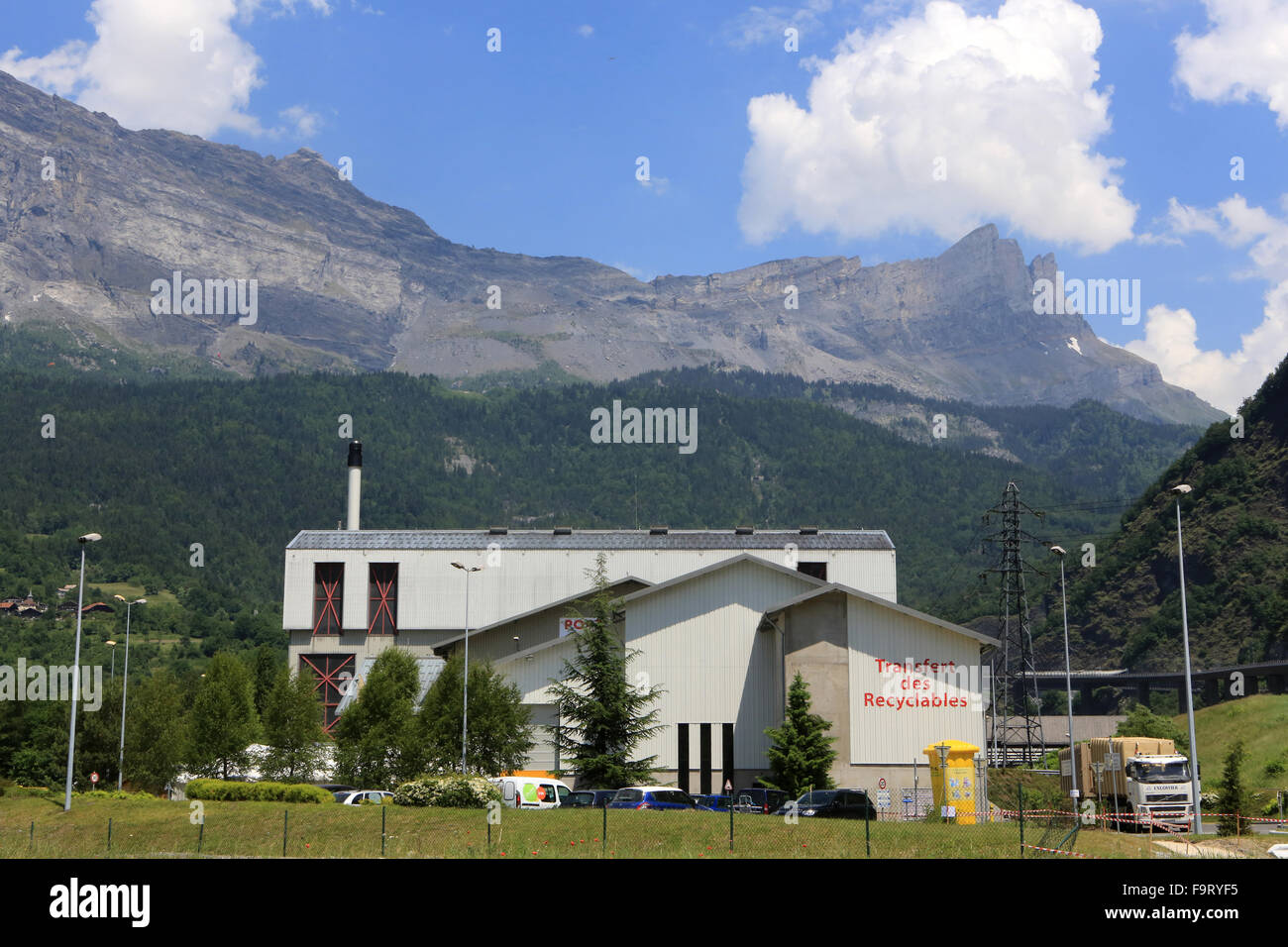 SITOM. Interkommunale Vereinigung der Haushalt Abfallverarbeitung Mont Blanc Täler. Stockfoto