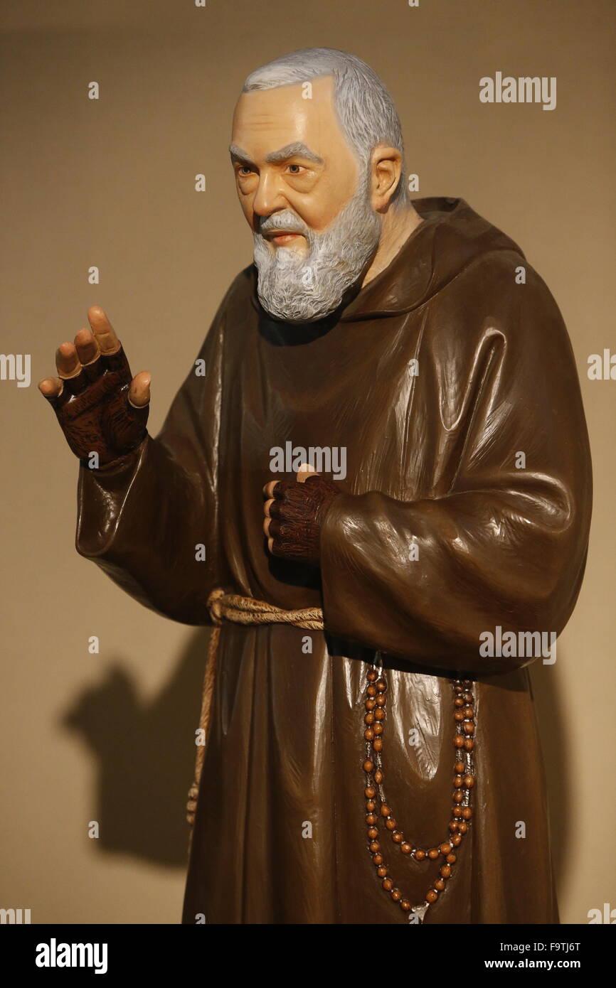 Statue von Pater Pio. Stockfoto
