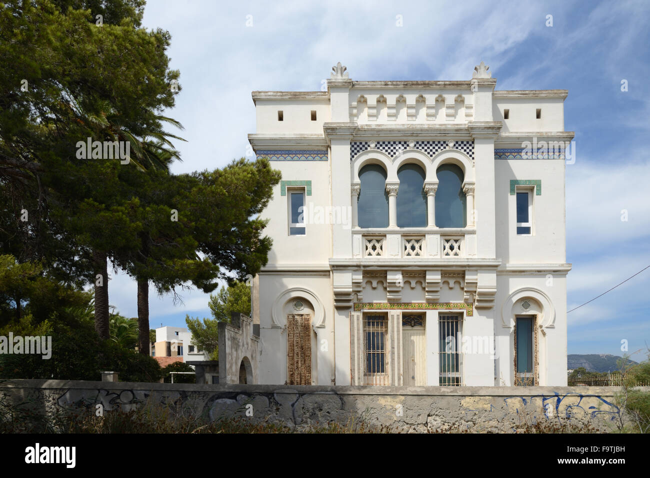 Oriental-Style Institut oder Institut Michel Pacha nach dem Vorbild der Türkischen osmanischen Palast, erbaut von Michel Pacha, Tamaris Seyne-sur-Mer Provence Frankreich Stockfoto