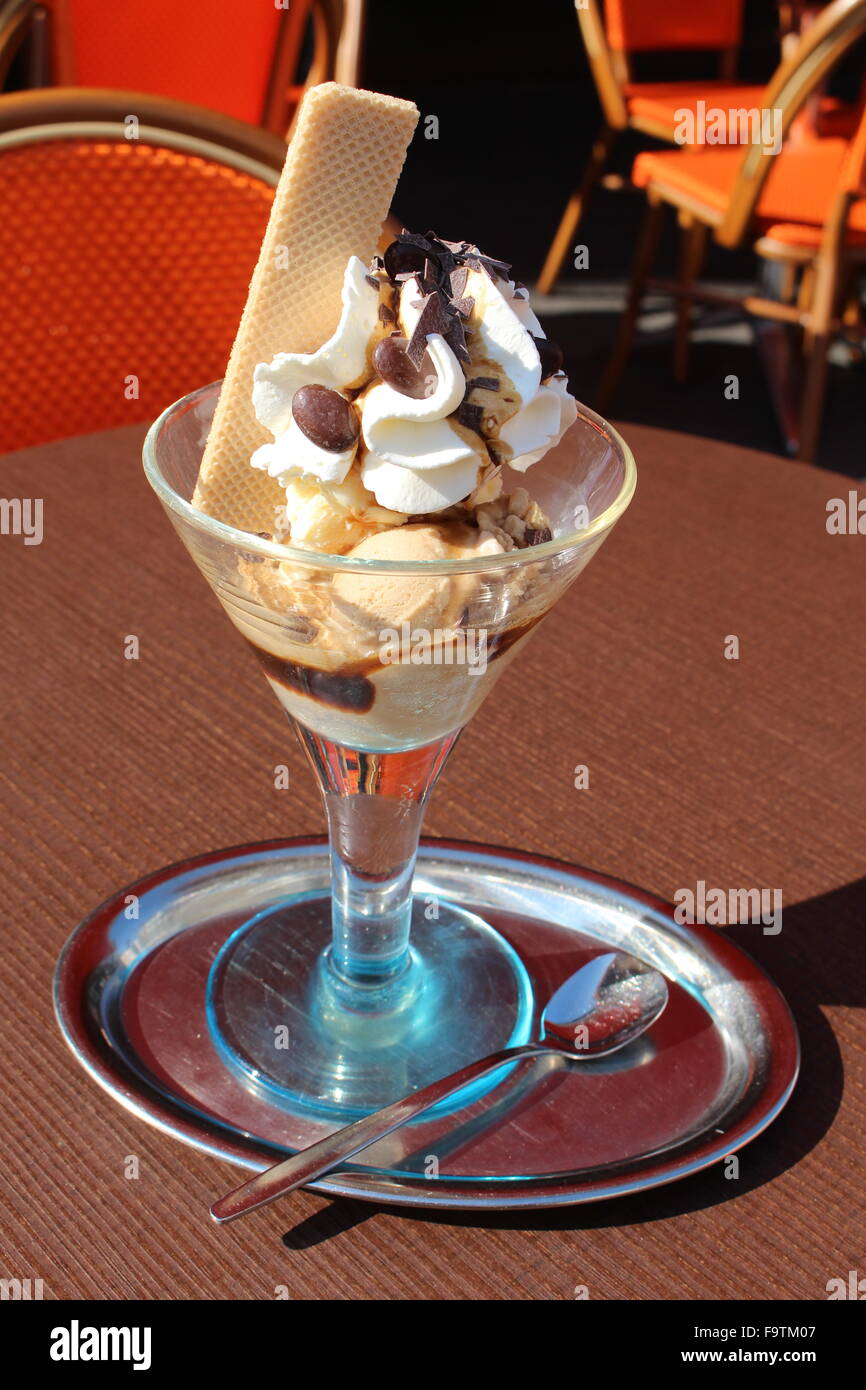 Tasse italienischen Eis Stockfoto