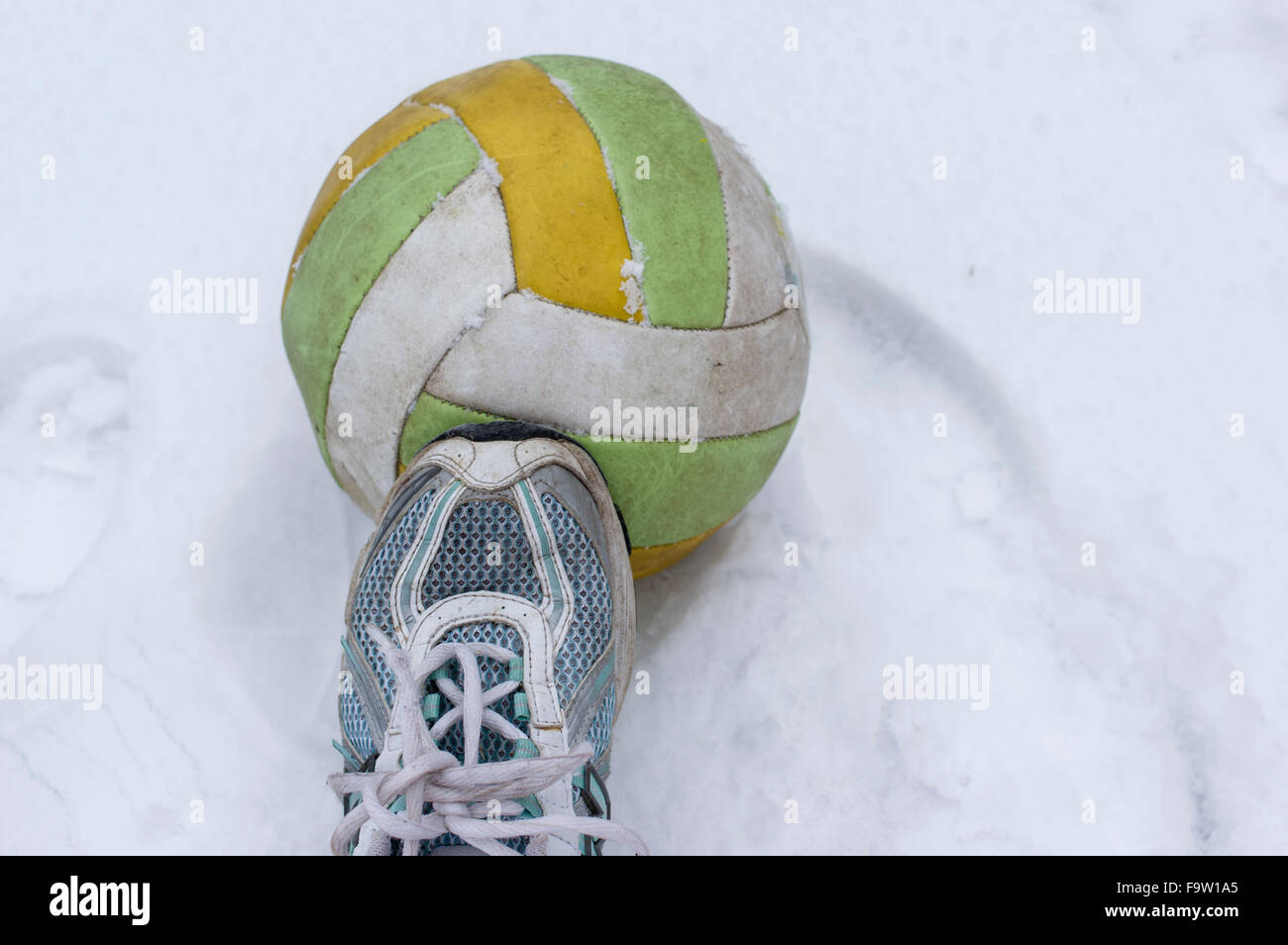 Fuß und Ball Stockfoto