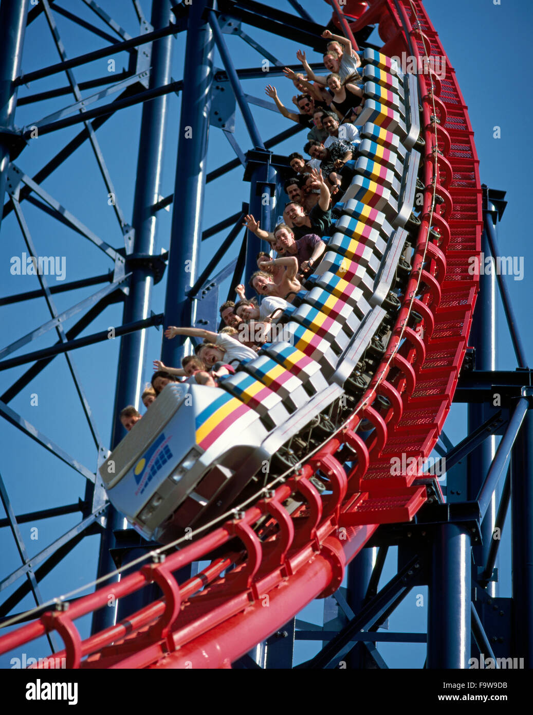 Die "Big One" Amusement ride bei Blackpool Pleasure Beach, Blackpool, Lancashire England UK Stockfoto