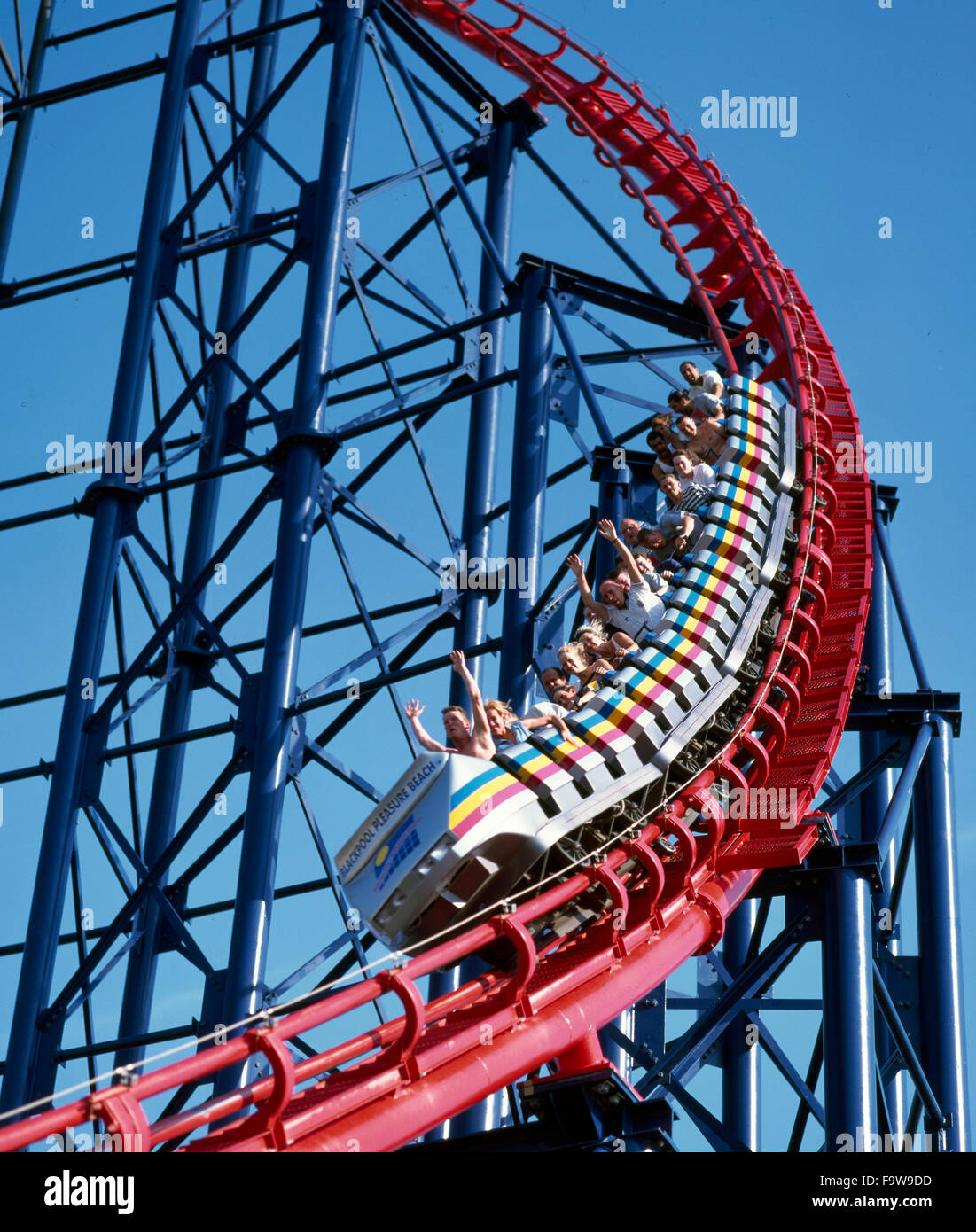 Die "Big One" Amusement ride bei Blackpool Pleasure Beach, Blackpool, Lancashire England UK Stockfoto