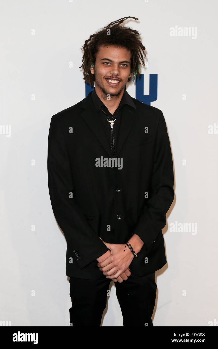 NEW YORK-DEC 13: Roberto Rossellini besucht die "Freude"-Premiere im Ziegfeld Theatre am 13. Dezember 2015 in New York City. Stockfoto