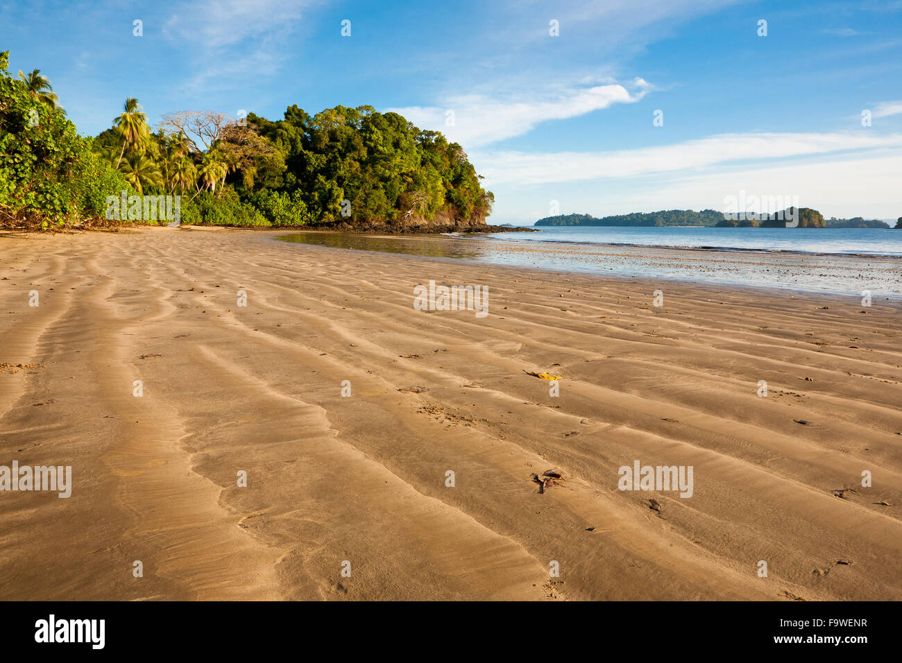 Schönen Strand auf der Ostseite der Insel Coiba Nationalpark, Pazifikküste, Provinz Veraguas, Republik Panama. Stockfoto