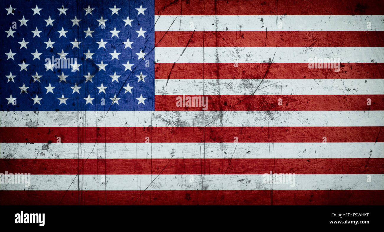Grunge amerikanische Flagge Hintergrund. Stockfoto
