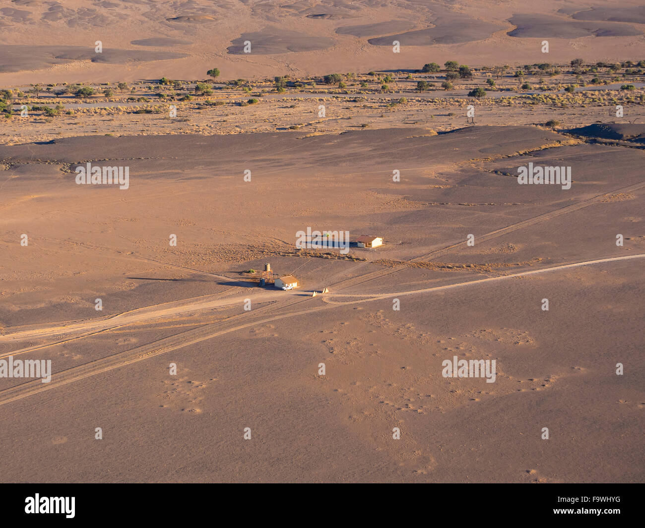 Afrika, Namibia, Sossusvlei, Region Hardap, Zufahrt, Checkpoint, Namib-Wüste Stockfoto