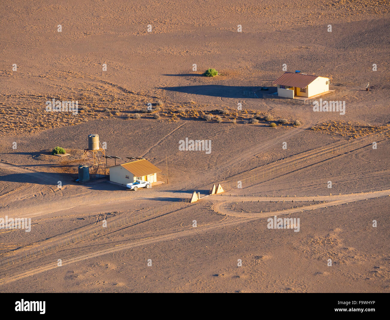 Afrika, Namibia, Sossusvlei, Region Hardap, Zufahrt, Checkpoint, Namib-Wüste Stockfoto