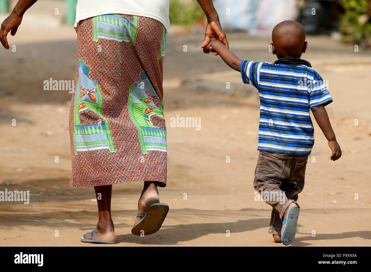 African-Mutter und Sohn. Stockfoto