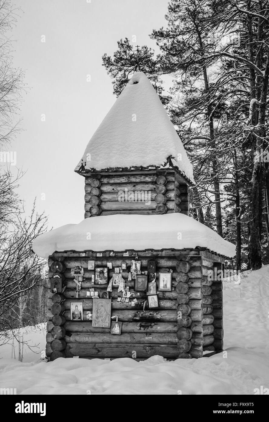 Hölzerne Kapelle Stockfoto