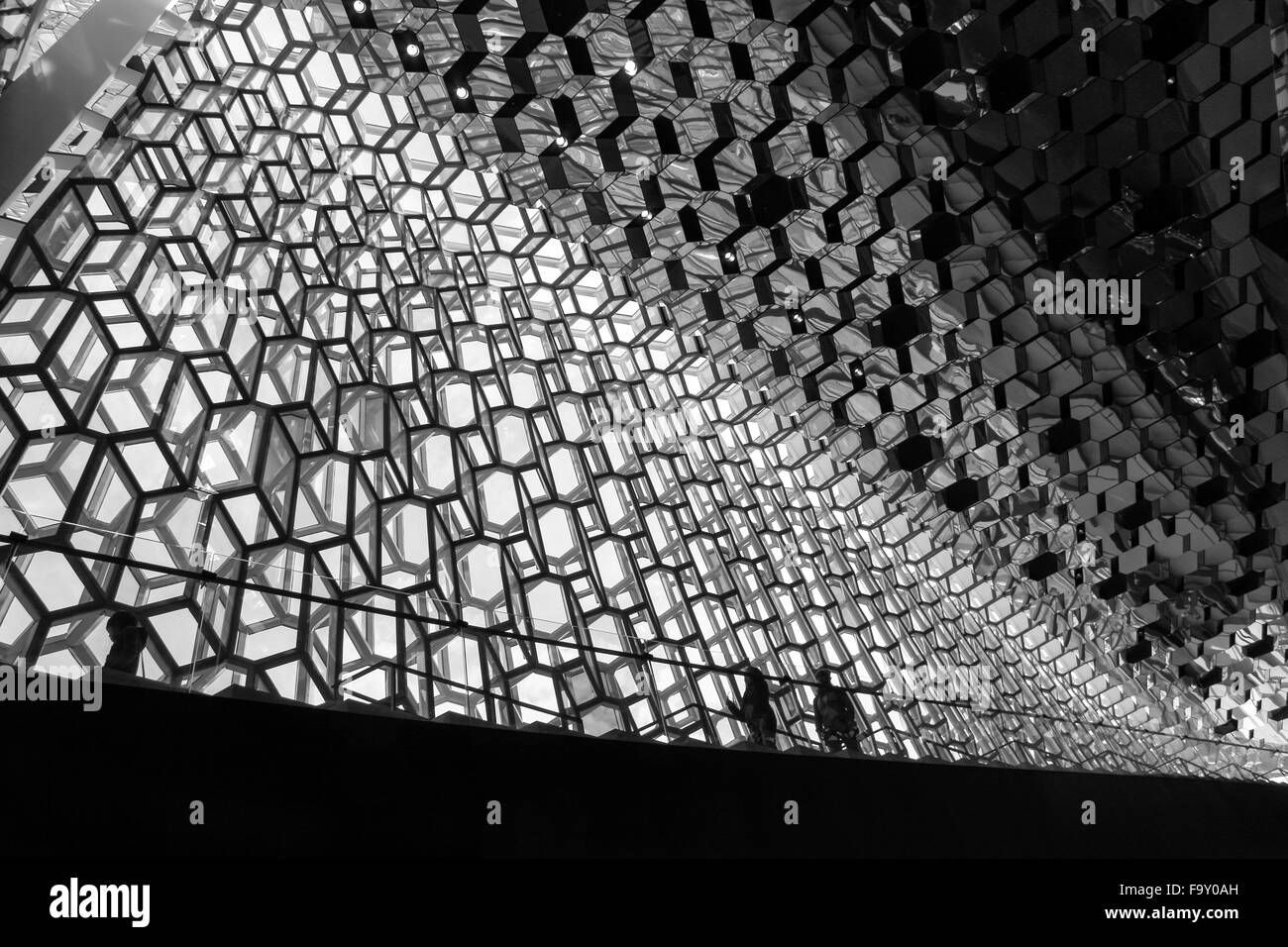 Harpa Concert Hall and Conference Centre interior Reykjavik Island Stockfoto