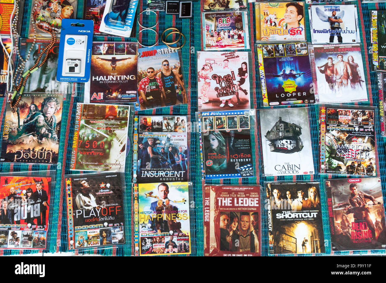 DVD-Shop-Display in Bangkok, Thailand Stockfoto